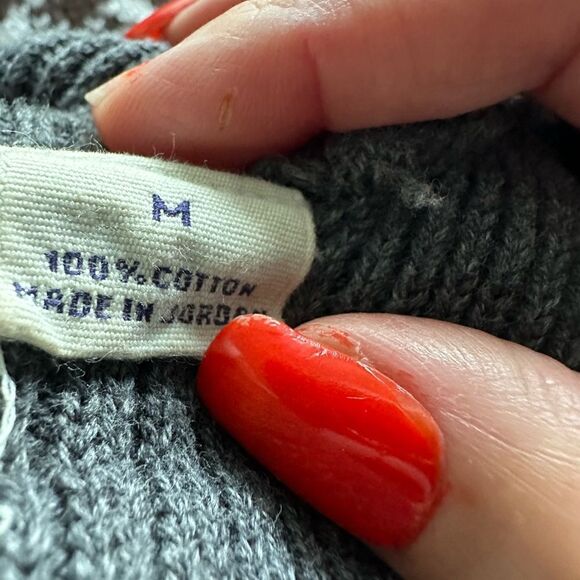 ✨EUC ARROW Men’s Crew Sweater Window pane 100% Cotton Grey Pullover SZ M - Picture 9 of 11